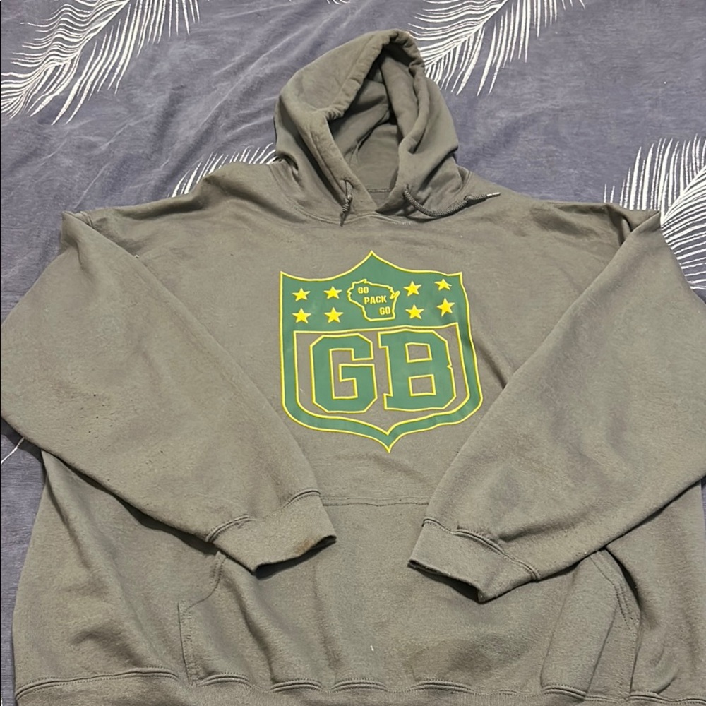Green Bay Packers Gray Hoodie